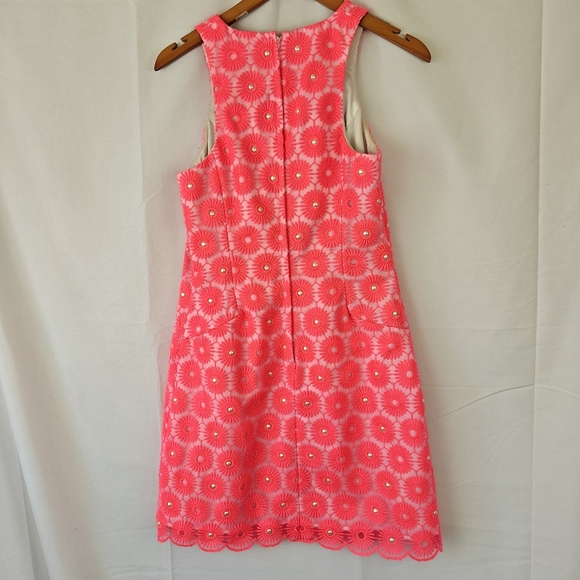 Lilly Pulitzer Pinwheel Pearl Shift Mini Dress in Fiesta Pink Size 0 - Picture 9 of 14